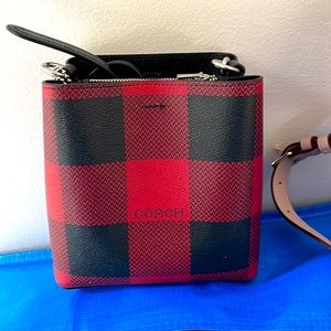 Coach itty bitty gingham crossbody